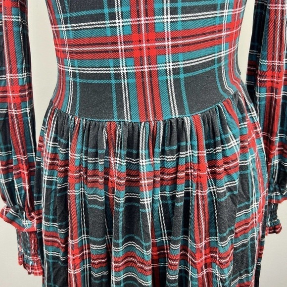 Draper James Kitty Dress Size S Georgia Plaid Belle Meade Black NWT - Picture 5 of 14